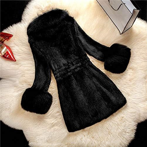 black fur coat slim fet